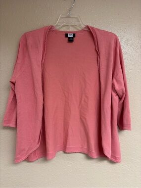 Studio Coral Pink Open-Front Women's Cardigan